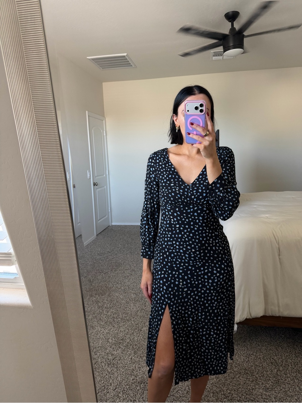 Navy sanctuary spotted dress